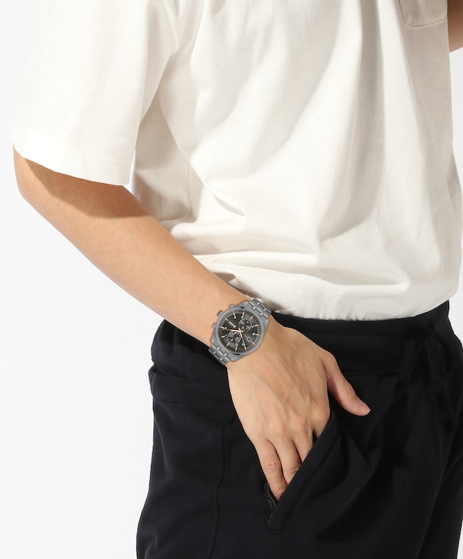 BOSS Skytraveller Men's Chronograph Grey IP Bracelet Watch