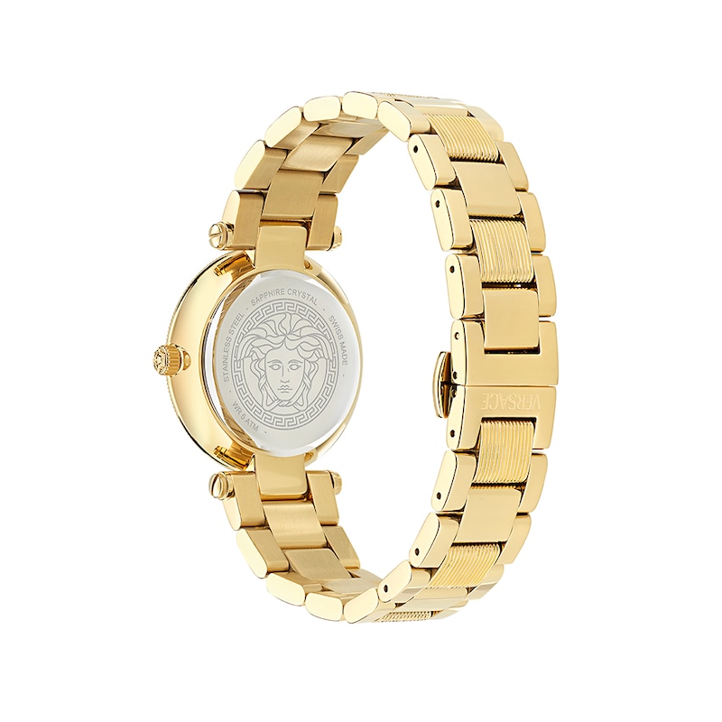 Versace Reve Ladies' Gold-Tone Stainless Steel Bracelet Watch