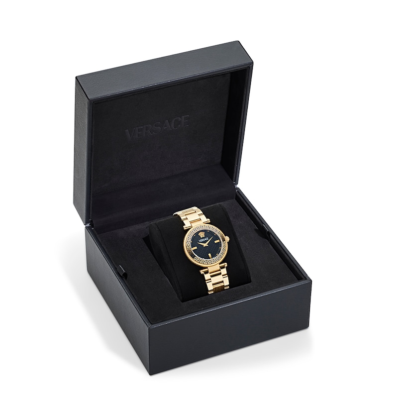 Versace Reve Ladies' Gold-Tone Stainless Steel Bracelet Watch