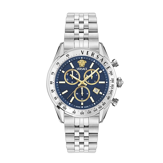 Versace Chrono Master Mens Stainless Steel Bracelet Watch