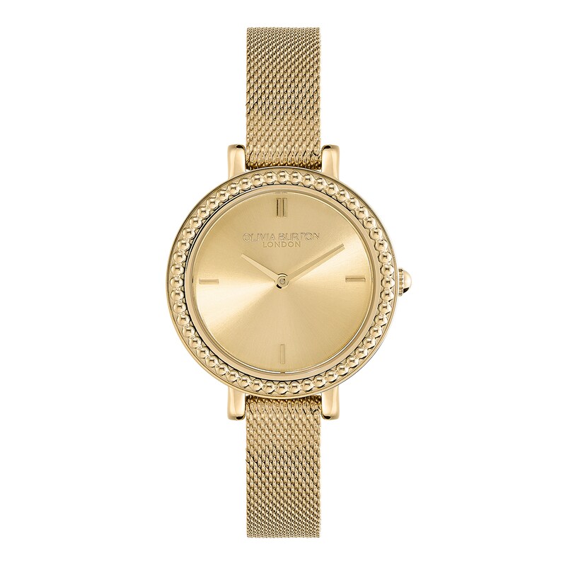 Main Image 1 of Olivia Burton Vintage Bead Gold Tone Mesh Bracelet Watch