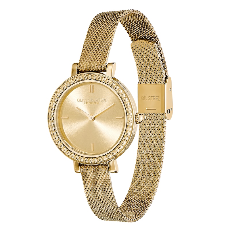 Main Image 2 of Olivia Burton Vintage Bead Gold Tone Mesh Bracelet Watch