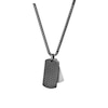 Thumbnail Image 3 of BOSS Devon Black IP 24 Inch Dog Tag Box Chain Necklace