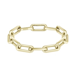 BOSS Halia Ladies Gold-Tone IP 7 Inch Link Chain Bracelet