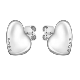 BOSS Honey Ladies' Stainless Steel Heart Shaped Stud Earrings