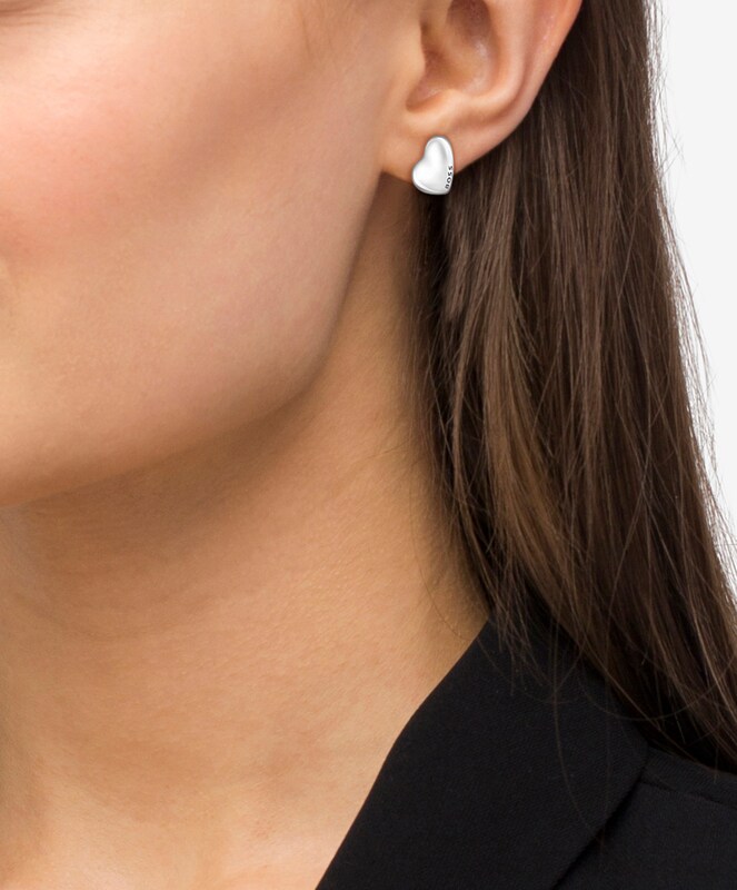 Main Image 2 of BOSS Honey Ladies' Stainless Steel Heart Shaped Stud Earrings