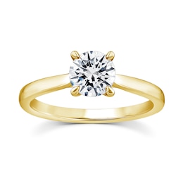 18ct Yellow Gold 1ct Diamond Round Cut Solitaire Ring
