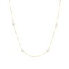 Thumbnail Image 0 of 9ct Yellow Gold 16+2 Inch Cultured Pearl Station Adjustable Necklace