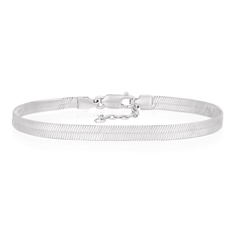 Main Image 1 of Sterling Silver Flat Herringbone Chain Bracelet