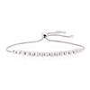 Thumbnail Image 1 of Sterling Silver Moon Cut Bead Adjustable Bolo Bracelet
