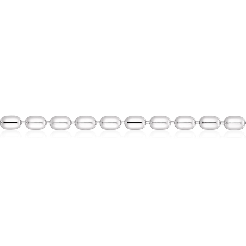 Main Image 2 of Sterling Silver 7" Flat Bead Chain Bracelet