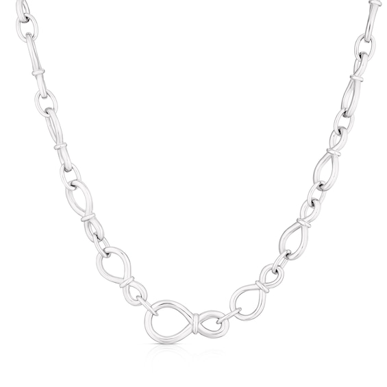 Sterling Silver 18 Infinity Link Necklace