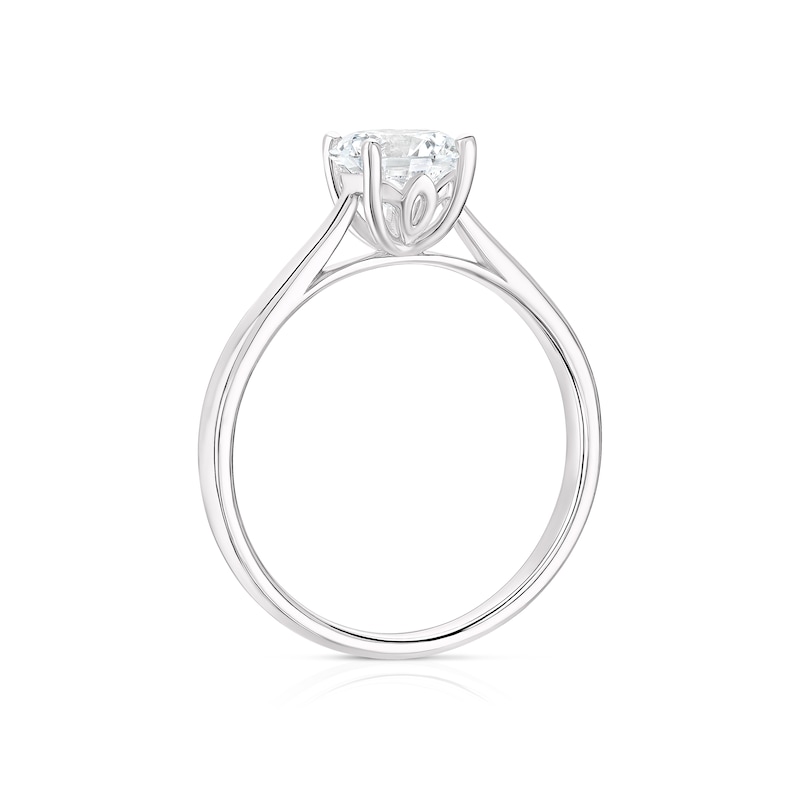 Sterling Silver Cubic Zirconia Round Cut Solitaire Ring