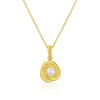Thumbnail Image 0 of 9ct Yellow Gold 16+2 Inch Cultured Pearl Knot Pendant Necklace