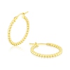 Thumbnail Image 0 of 9ct Yellow Gold 15mm Beaded Hoop Earrings