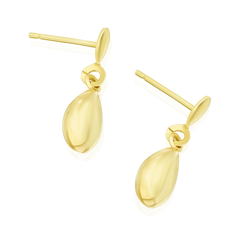 9ct Yellow Gold Tear Drop Earrings