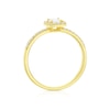Thumbnail Image 3 of 9ct Yellow Gold CZ Cushion Shaped Halo Ring