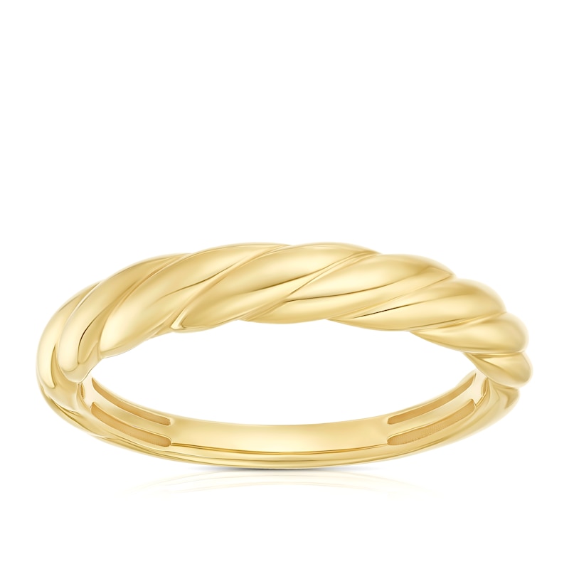 Main Image 1 of 9ct Yellow Gold Rope Twist Ring