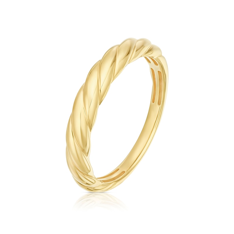 Main Image 2 of 9ct Yellow Gold Rope Twist Ring