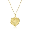 Thumbnail Image 0 of 9ct Yellow Gold 18 Inch Ribbed Heart Locket Necklace