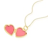 Thumbnail Image 1 of 9ct Yellow Gold 18 Inch Ribbed Heart Locket Necklace