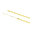 Thumbnail Image 2 of 9ct Yellow Gold 16+2 Inch Greek Key Herringbone Chain Necklace