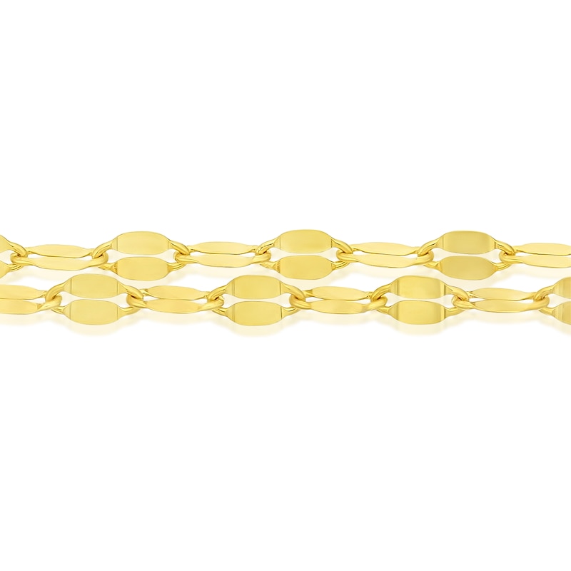 9ct Yellow Gold 9.5 Inch Forzatina Chain Bolo Bracelet
