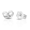 Thumbnail Image 1 of 9ct White Gold Created Ruby & CZ Stud Earrings