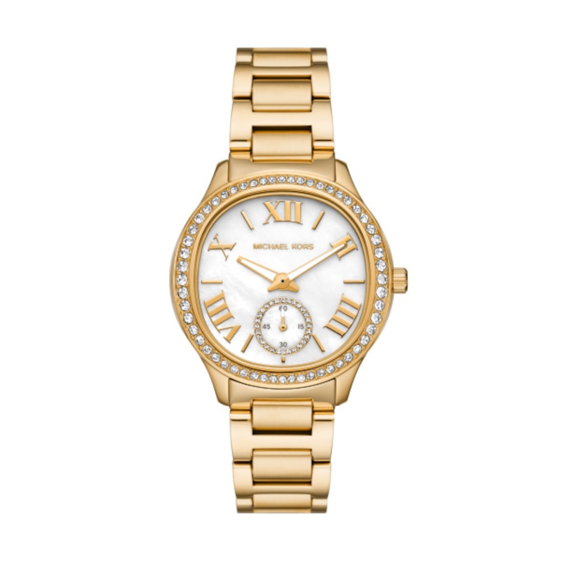 Michael Kors Sage Mother Of Pearl Dial & Gold-Tone Bracelet Watch