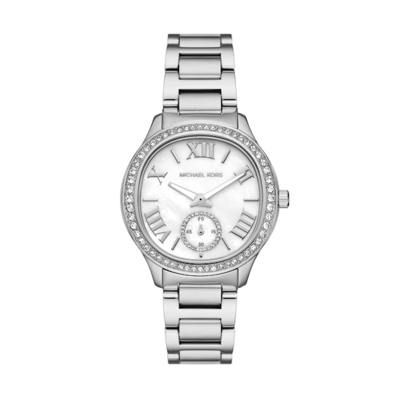 Michael Kors Sage Ladies Crystal and Stainless Steel Bracelet Watch