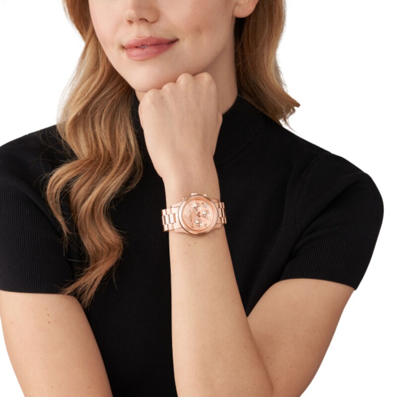 Main Image 5 of Michael Kors Runway Ladies' Rose Gold-Tone Bracelet Watch