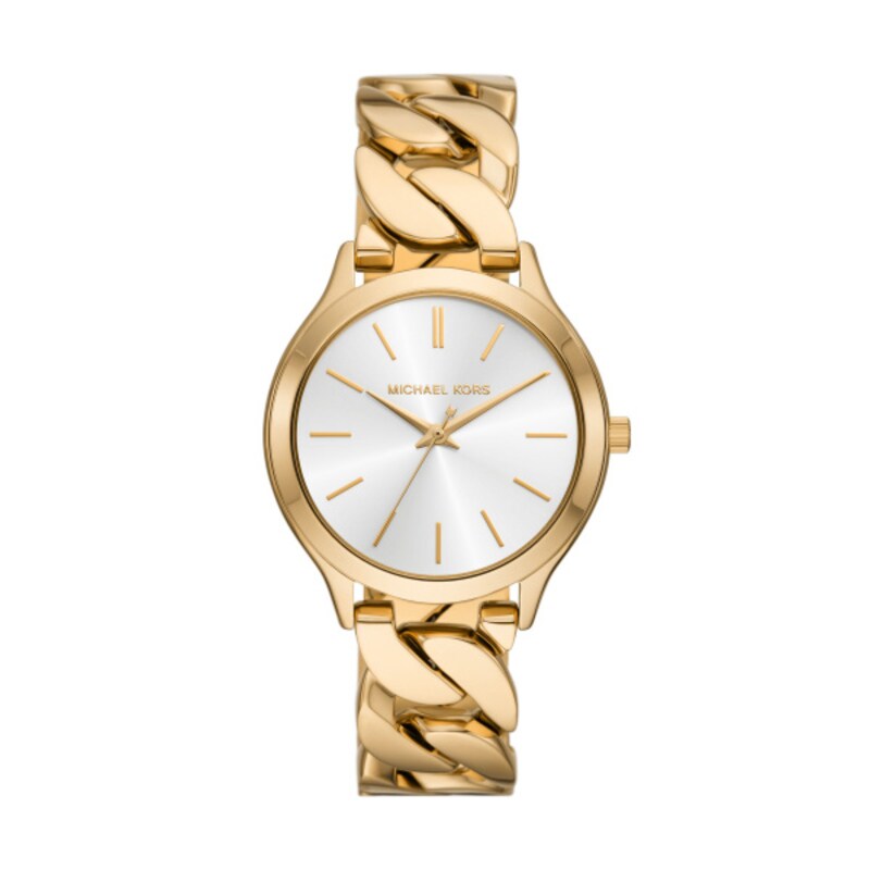 Main Image 1 of Michael Kors Runway Gold Tone Curb Chain Bracelet Watch