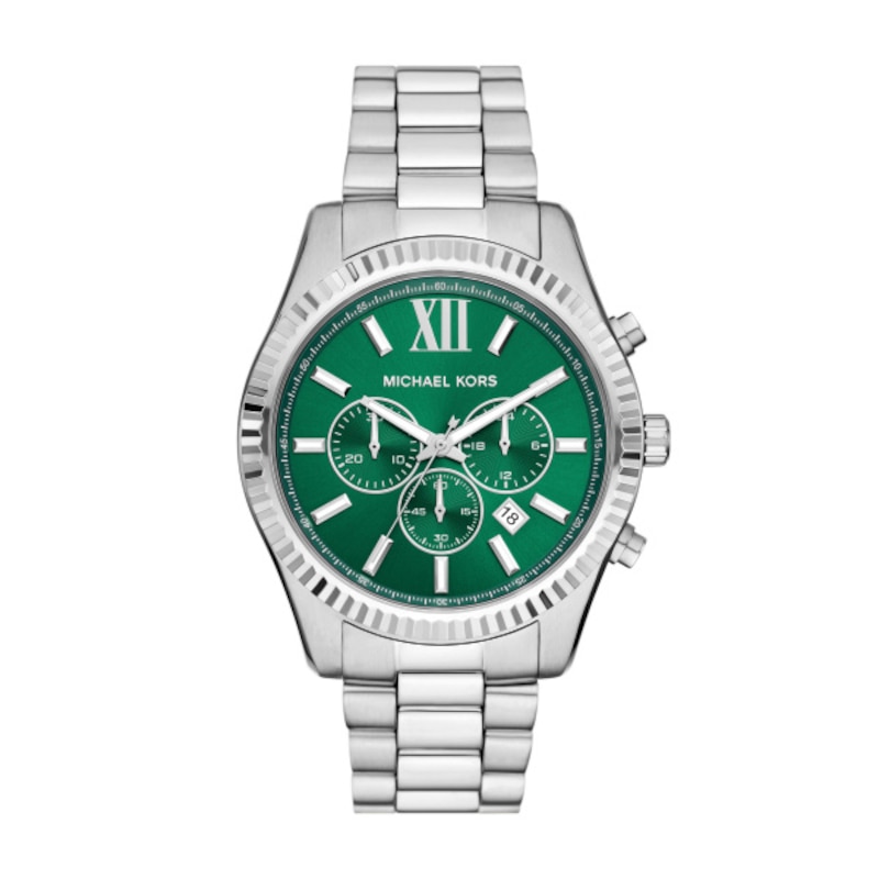 Michael Kors Lexington Men's Green Dial & Stainless Steel Watch