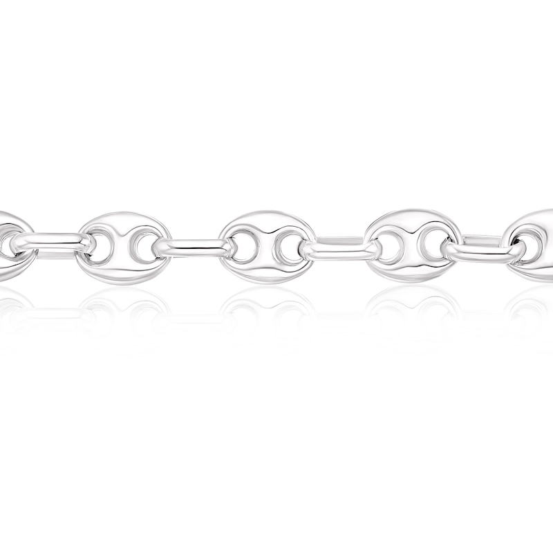 Sterling Silver 7.25 Inch Puffed Anchor Chain Bracelet