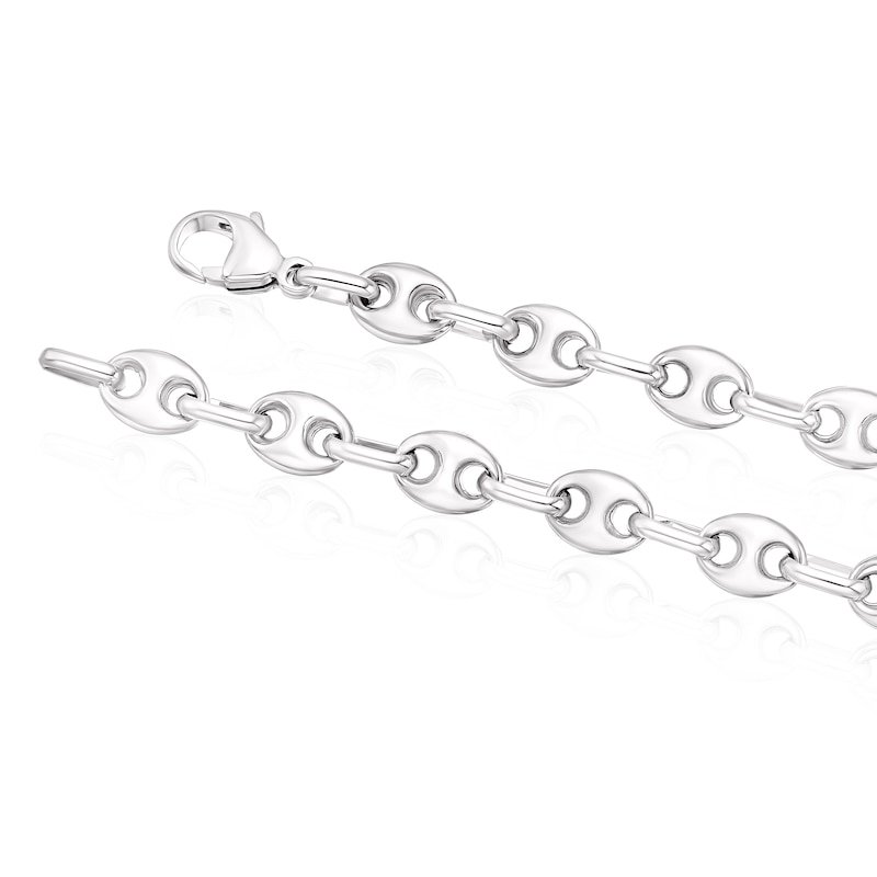 Sterling Silver 7.25 Inch Puffed Anchor Chain Bracelet
