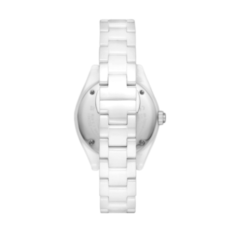 Emporio Armani Ladies' Silver Dial & Ceramic Bracelet Watch