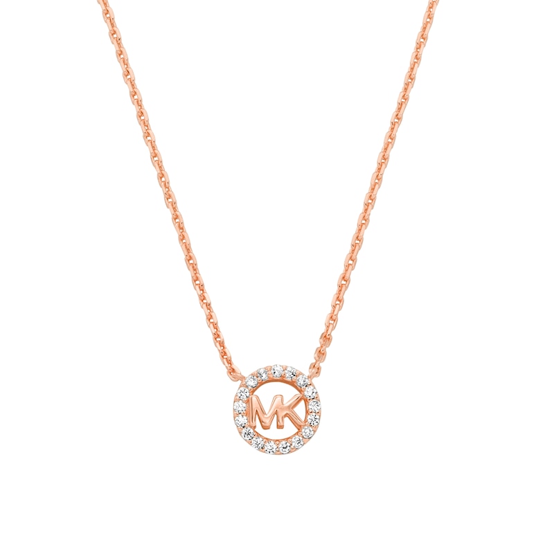 Michael Kors MK 14ct Rose Gold Plated Sterling Silver Pendant