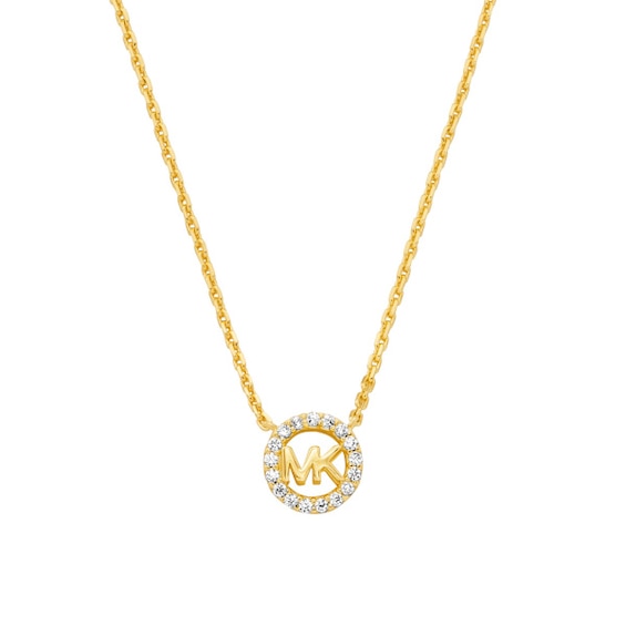 Michael Kors Womens 14ct Gold Plated Sterling Silver Pendant