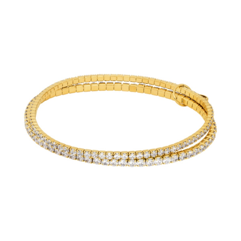 Michael Kors 14ct Gold Plated Layered Tennis Bracelet