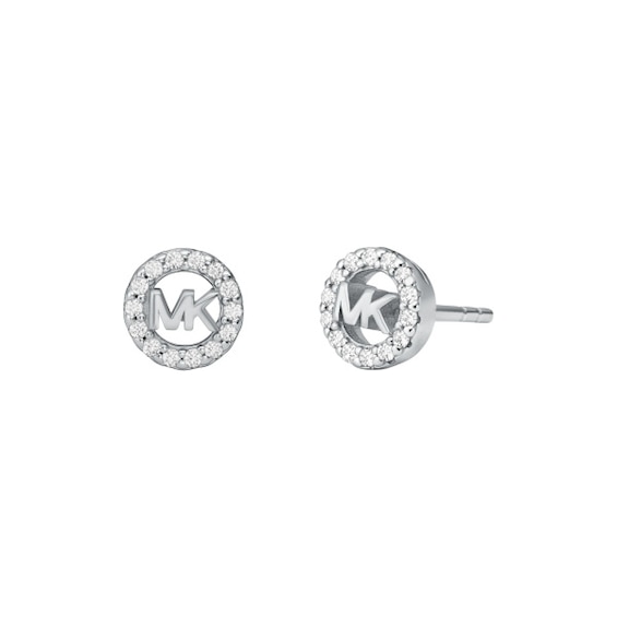 Michael Kors Ladies Sterling Silver Halo Stud Earrings