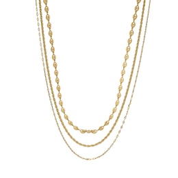 Emporio Armani Ladies' Gold-Tone Multi Strand Chain Necklace