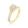 Thumbnail Image 1 of Vera Wang 18ct Yellow Gold 0.69ct Diamond Princess Cut Square Halo Ring
