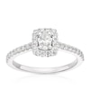 Thumbnail Image 0 of Vera Wang 18ct White Gold 0.50ct Diamond Radiant Shaped Halo Ring