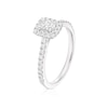 Thumbnail Image 1 of Vera Wang 18ct White Gold 0.50ct Diamond Radiant Shaped Halo Ring