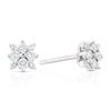 Thumbnail Image 1 of 9ct White Gold 0.25ct Diamond Flower Earrings