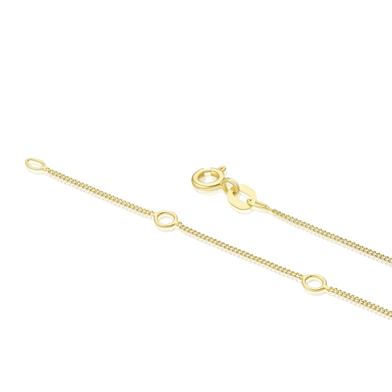 Main Image 3 of 9ct Yellow Gold 0.20ct Diamond Cluster Pendant
