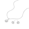 Thumbnail Image 2 of 9ct White Gold 0.50ct Diamond Round Cluster Earrings & Pendant Set