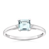 Thumbnail Image 0 of 9ct White Gold Aquamarine & Diamond Three Stone Ring