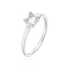 Thumbnail Image 1 of 9ct White Gold Aquamarine & Diamond Three Stone Ring