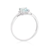 Thumbnail Image 2 of 9ct White Gold Aquamarine & Diamond Three Stone Ring